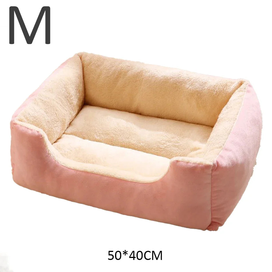 Orthopedic Plush Cat Bed – Soft Anti-Slip Pet Sleeping Cushion for Cats & Small Dogs