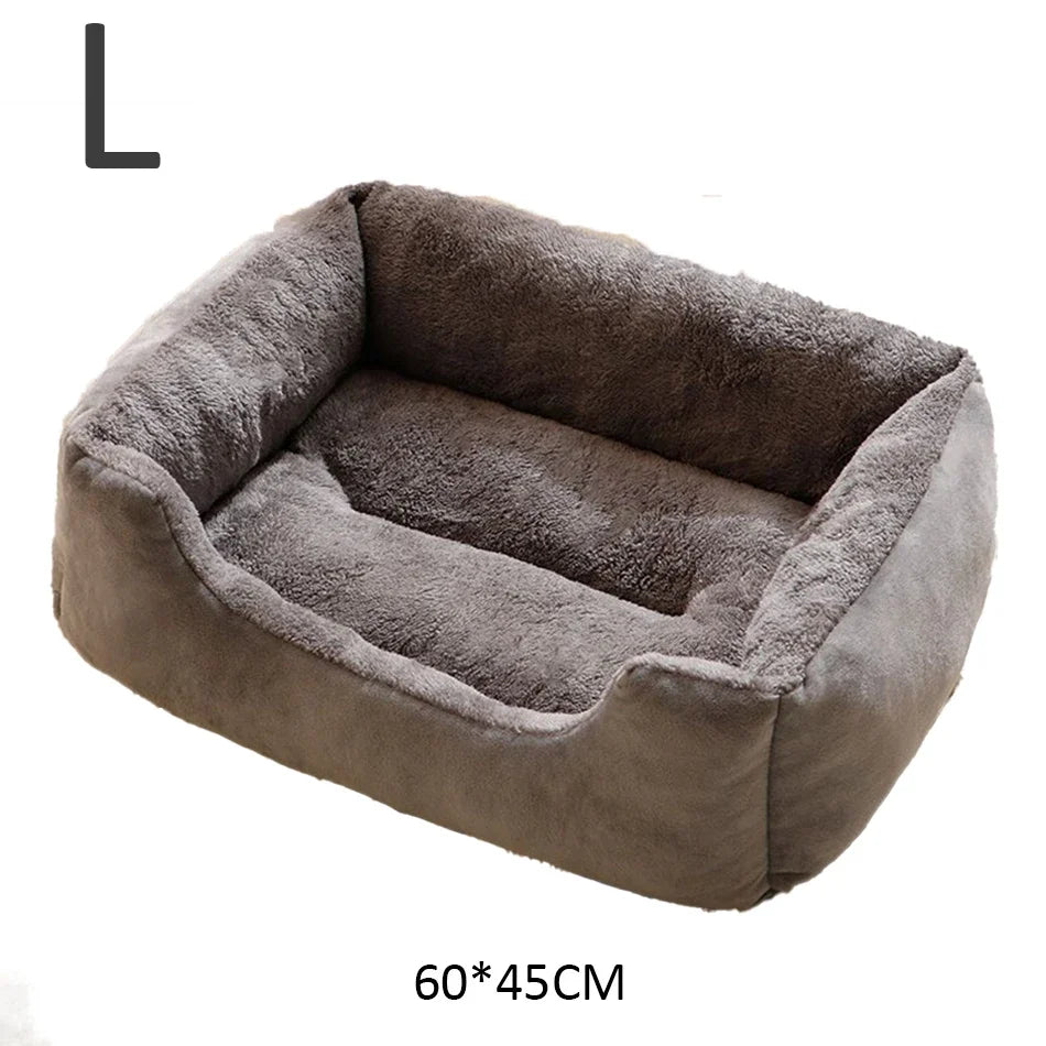 Orthopedic Plush Cat Bed – Soft Anti-Slip Pet Sleeping Cushion for Cats & Small Dogs