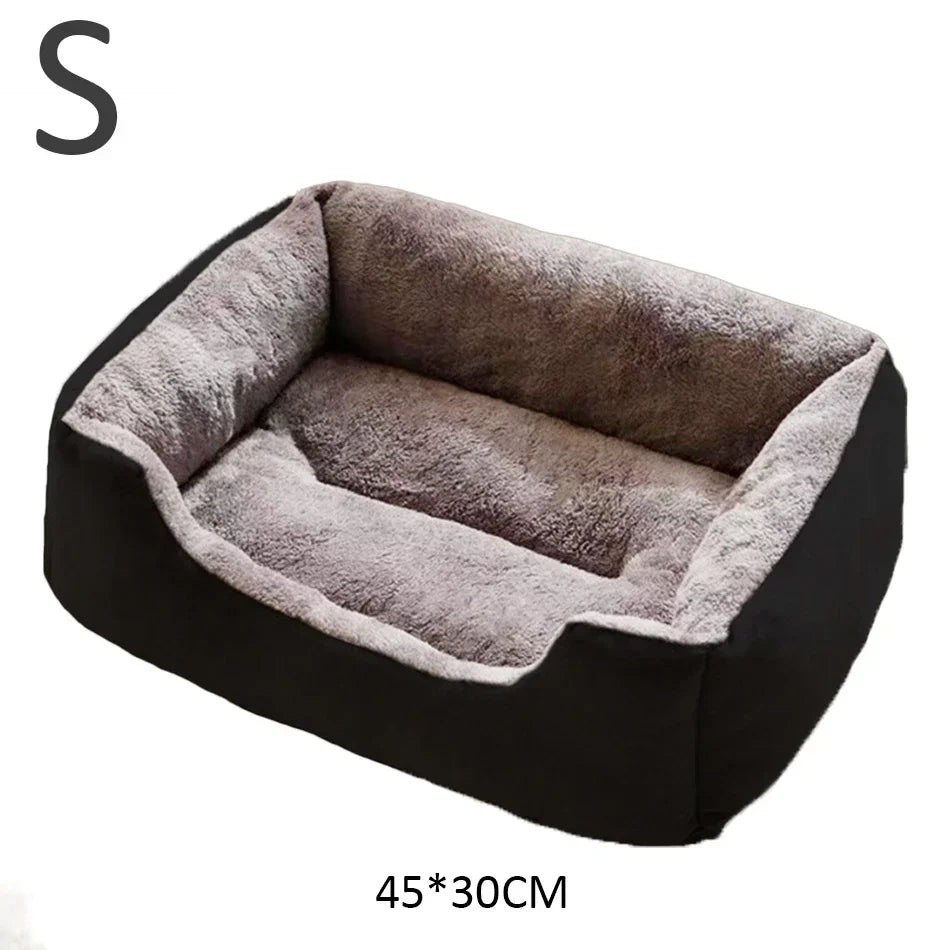 Orthopedic Plush Cat Bed – Soft Anti-Slip Pet Sleeping Cushion for Cats & Small Dogs