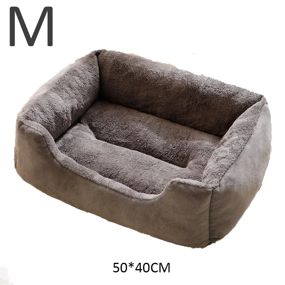 Orthopedic Plush Cat Bed – Soft Anti-Slip Pet Sleeping Cushion for Cats & Small Dogs