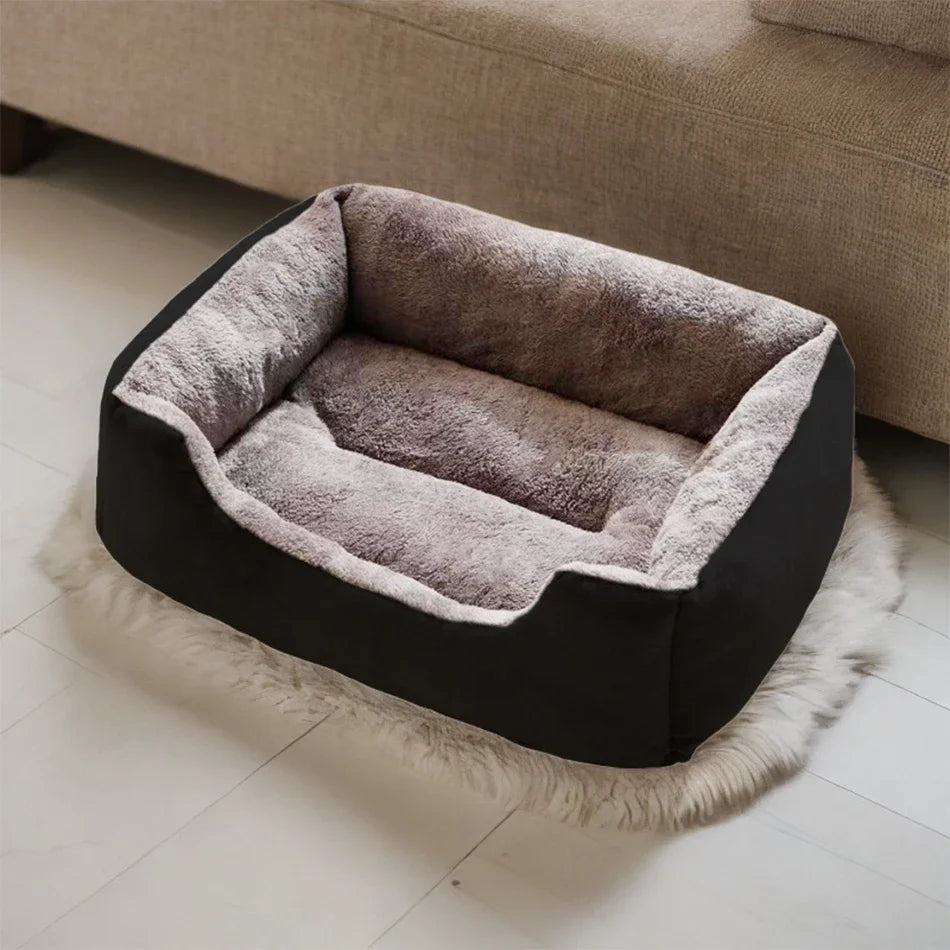 Orthopedic Plush Cat Bed – Soft Anti-Slip Pet Sleeping Cushion for Cats & Small Dogs